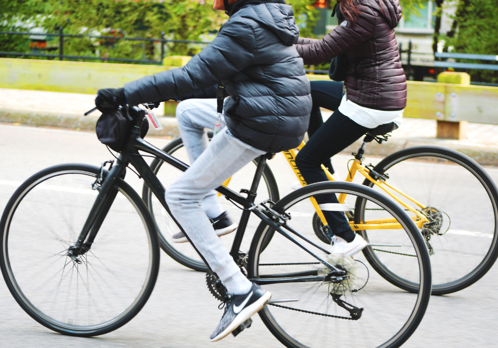 biking during Halloween