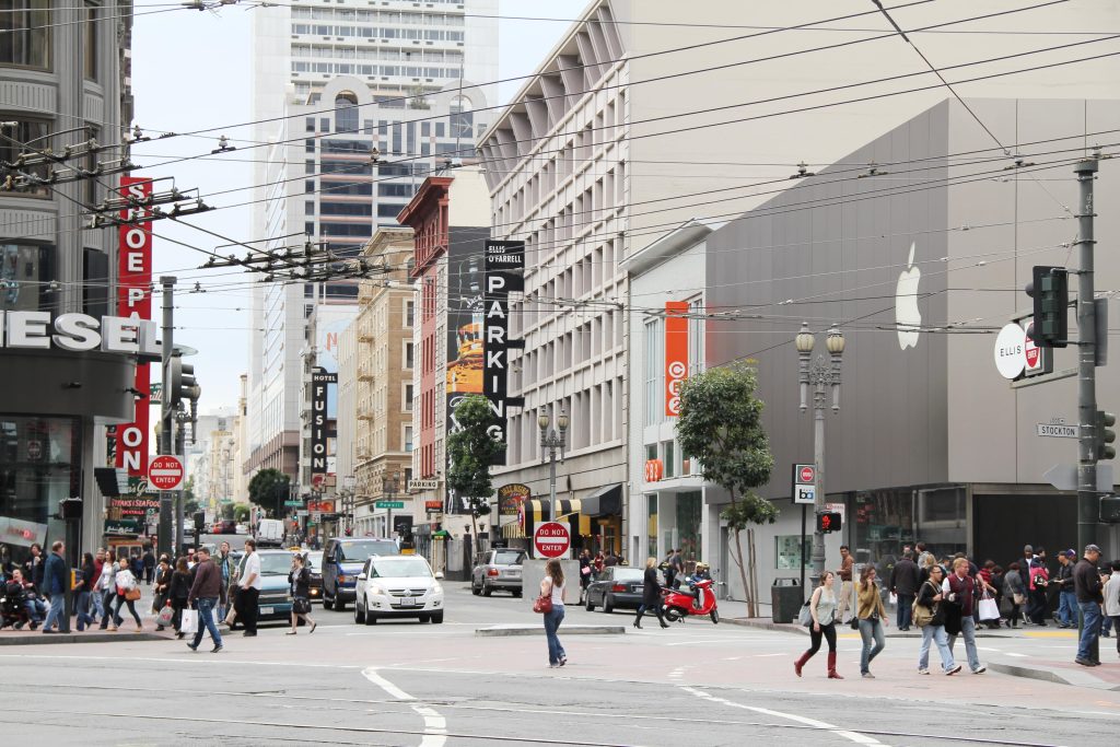 Image of walking to get around San Francisco without a car