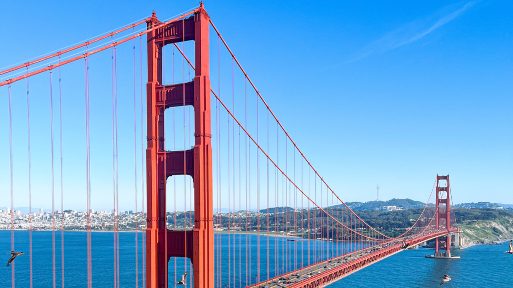 The Golden Gate Bridge in San Francisco.