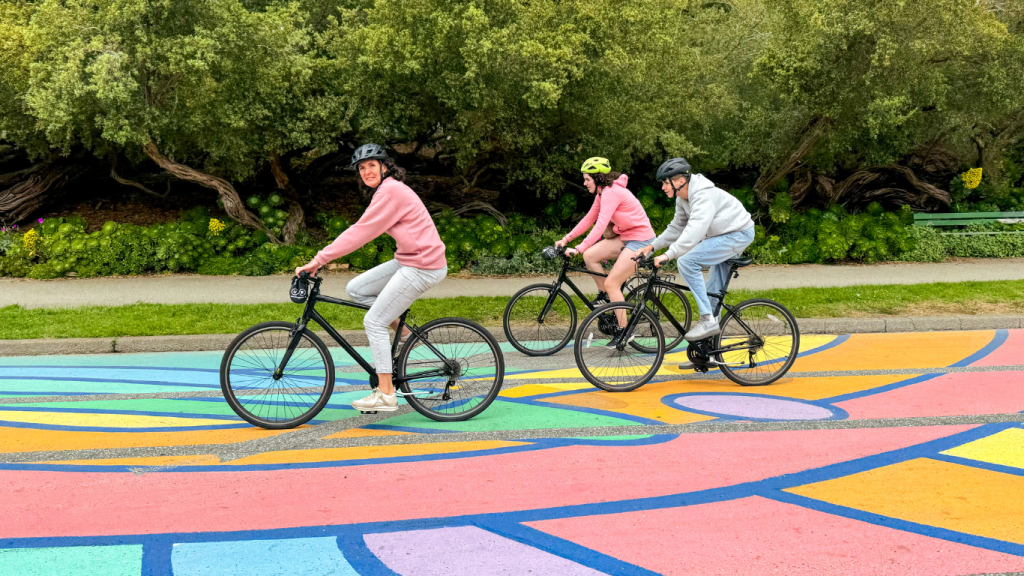 How to find calm in San Francisco:  Biking through the park
